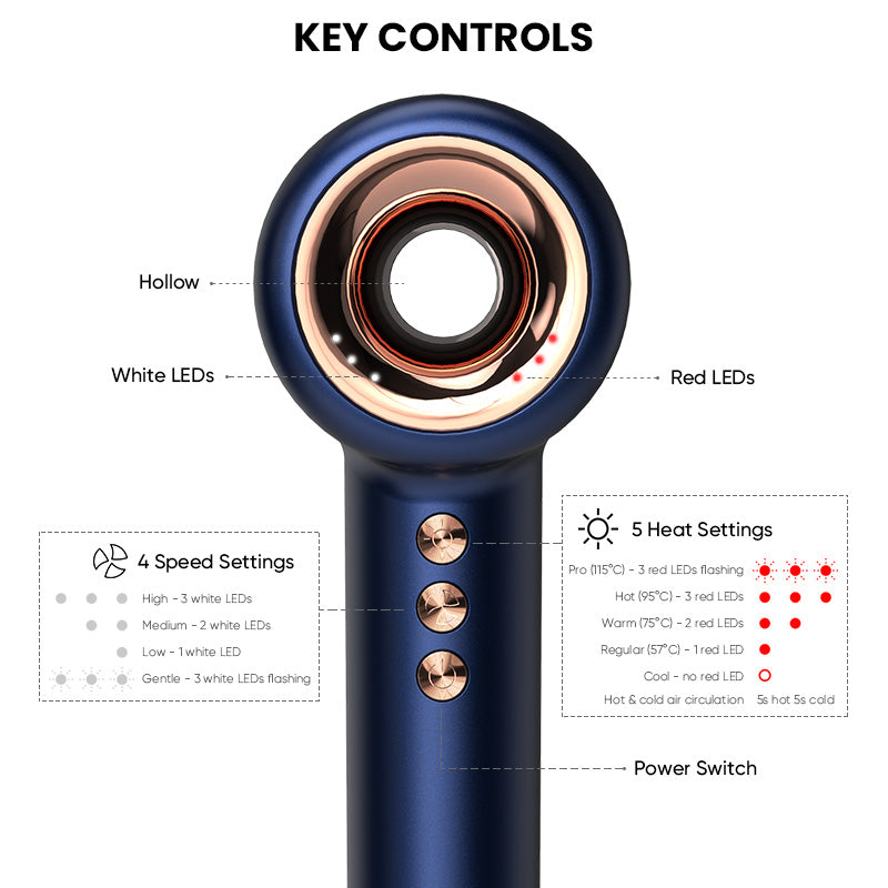 LS6001 Ionic Hair Dryer (1400W–1600W)