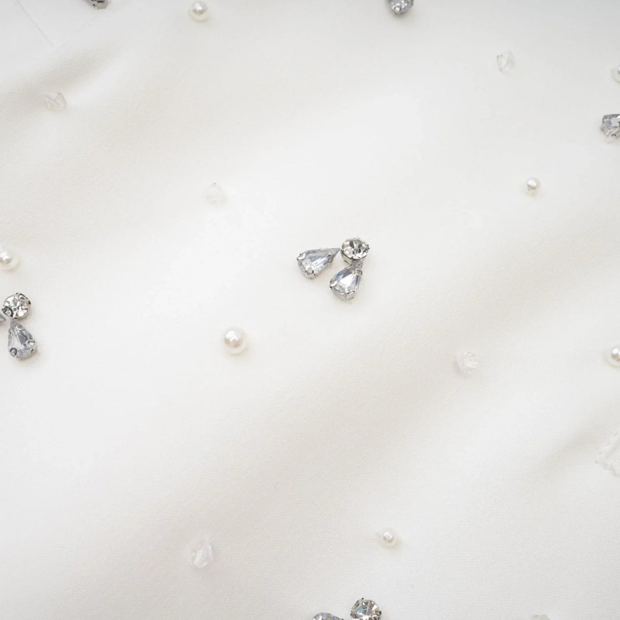 Abigail Mini Dress - Sleeveless Off the Shoulder Embellished Rear Zip Fastening