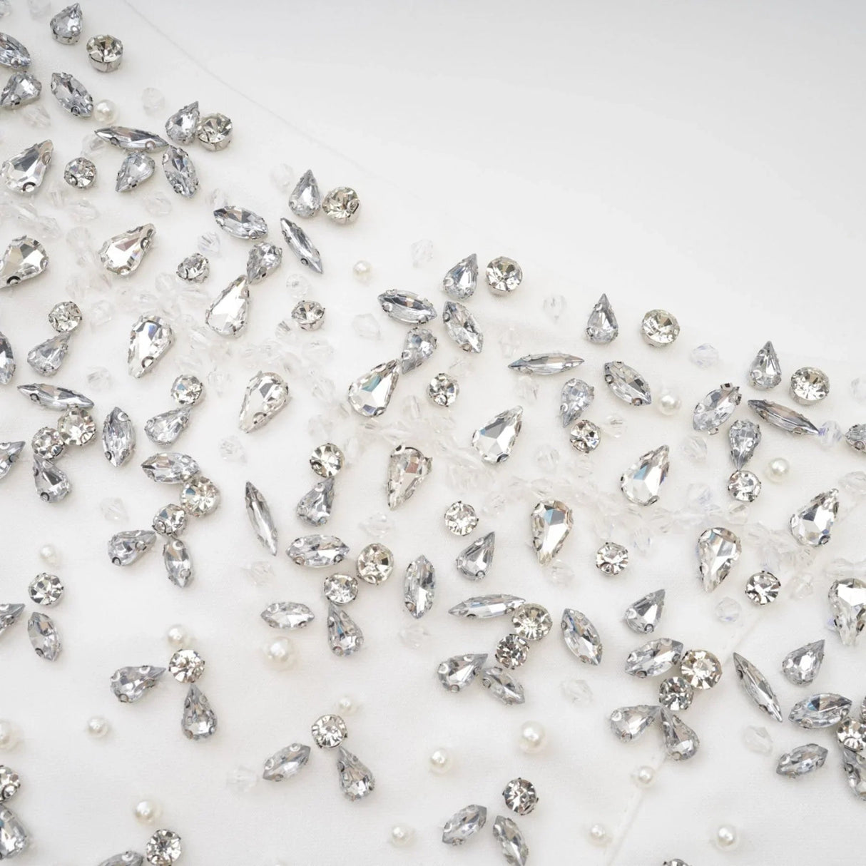 Abigail Mini Dress - Sleeveless Off the Shoulder Embellished Rear Zip Fastening