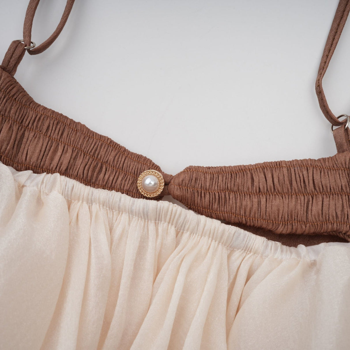 Adalgisa Mini Dress – Bell Sleeves – Pleated Design – Ruffled Trim