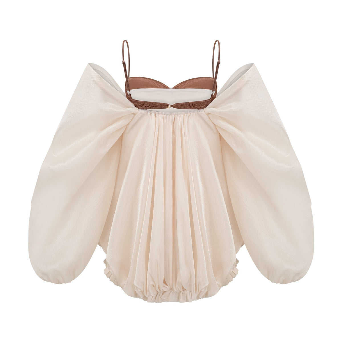 Adalgisa Mini Dress – Bell Sleeves – Pleated Design – Ruffled Trim