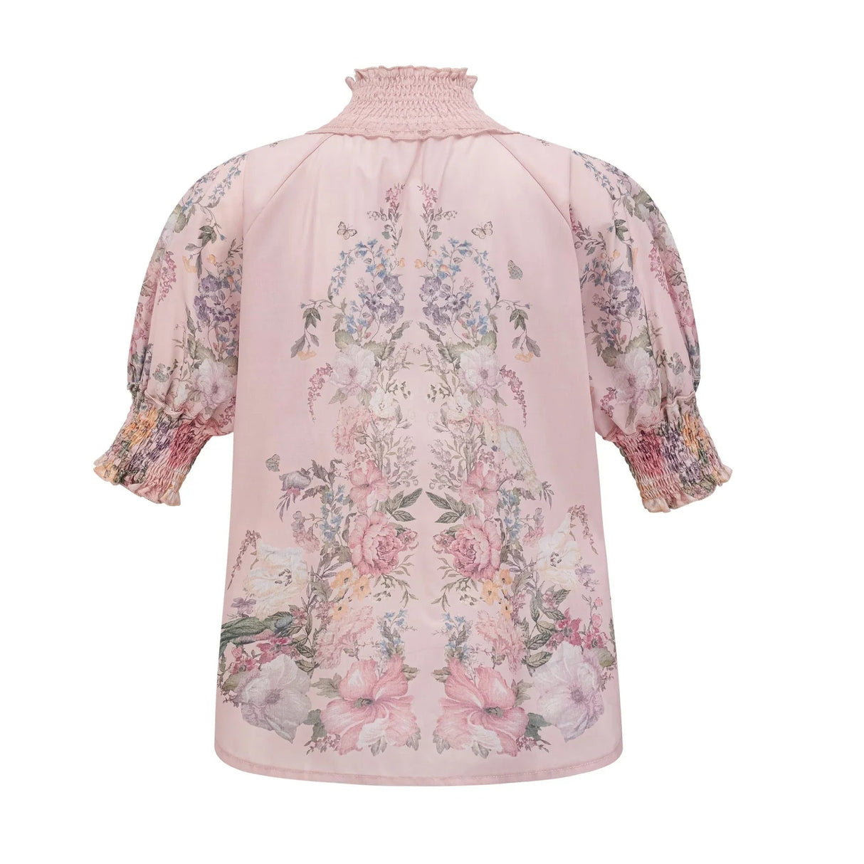 Adalyn Shirt & Shorts - Puff Sleeves - High Neck - Placement - Elastic Waistband