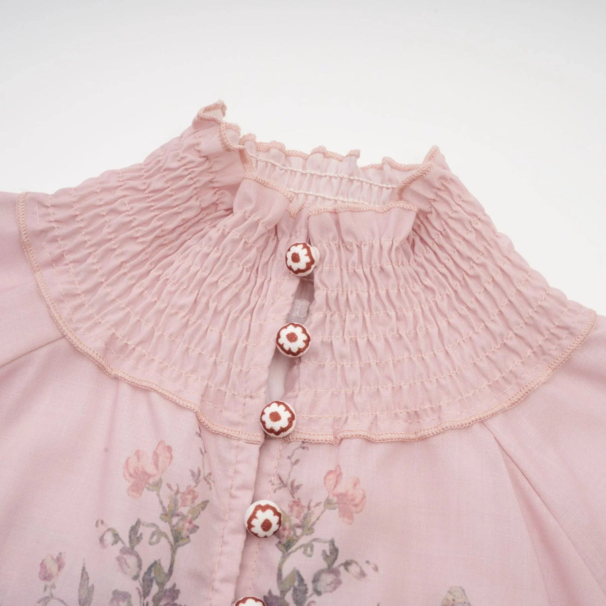 Adalyn Shirt & Shorts - Puff Sleeves - High Neck - Placement - Elastic Waistband