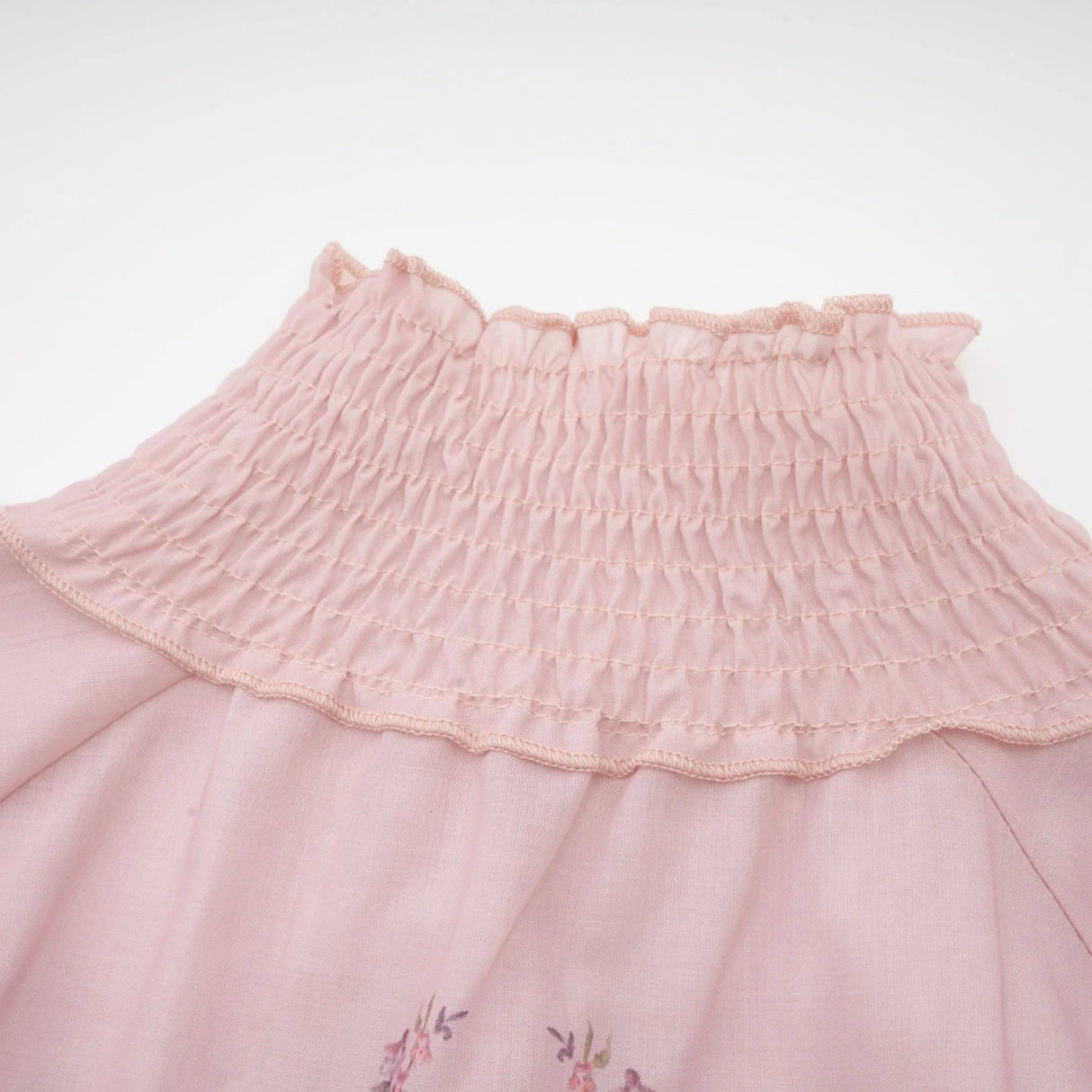 Adalyn Shirt & Shorts - Puff Sleeves - High Neck - Placement - Elastic Waistband