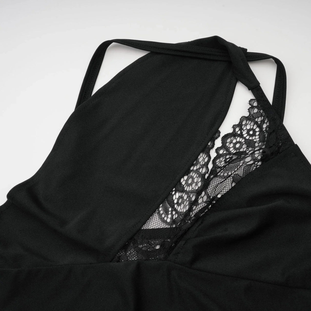 Addison Mini Dress - One - Shoulder Style - Lace and Cut - Out Detailing - Side Split - Asymmetric Hem