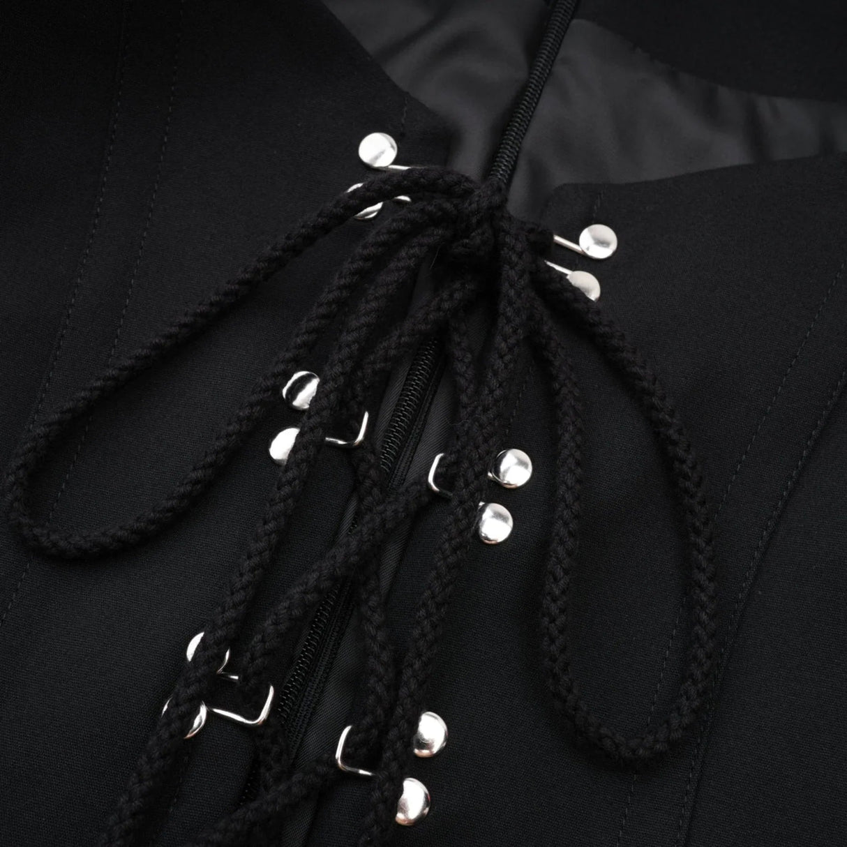 Adelaide Jacket - Corset Style - Long Sleeves - Lace - Up Fastening - Cropped Design