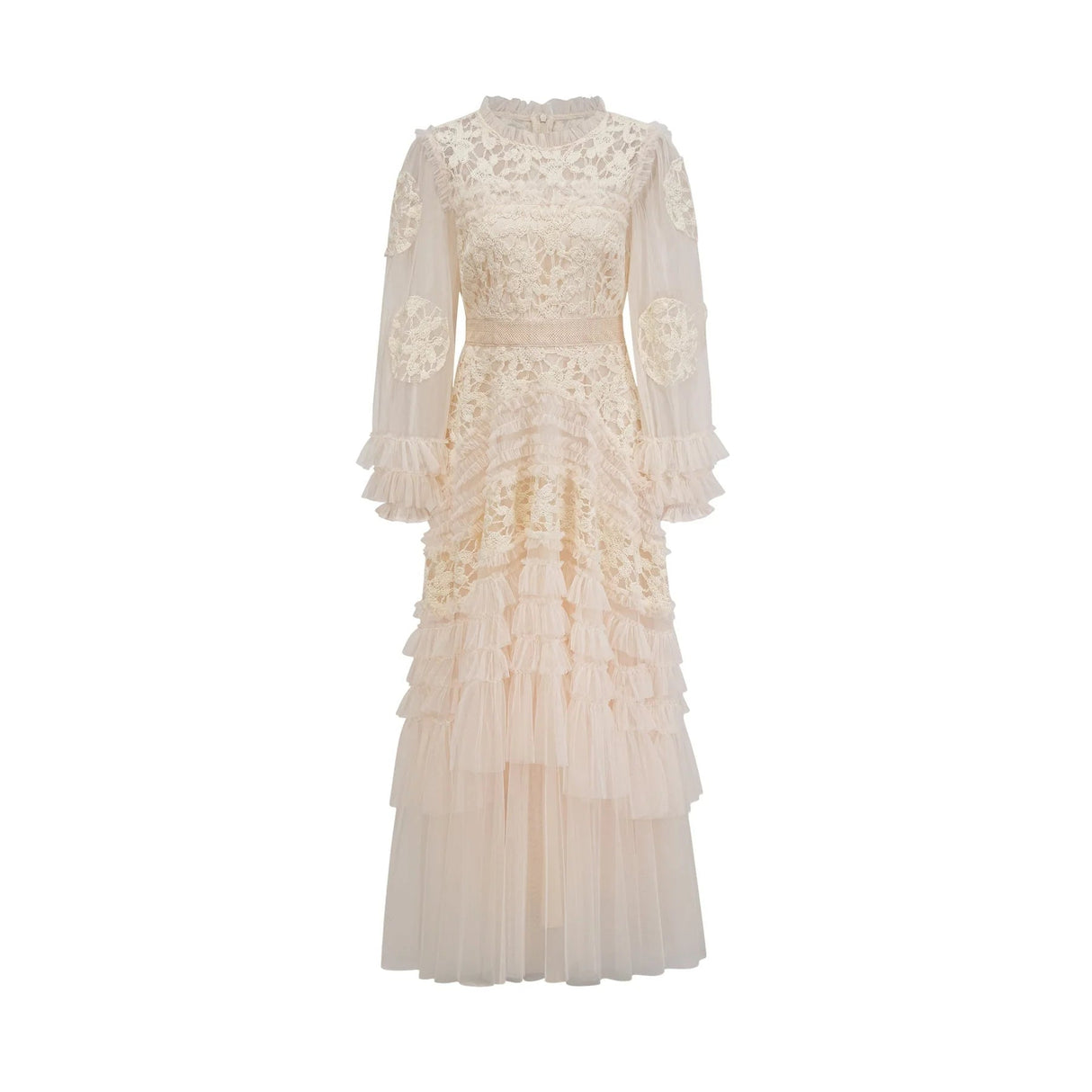Adelaide Maxi Dress Floral - Embroidered Tulle & Ruffles