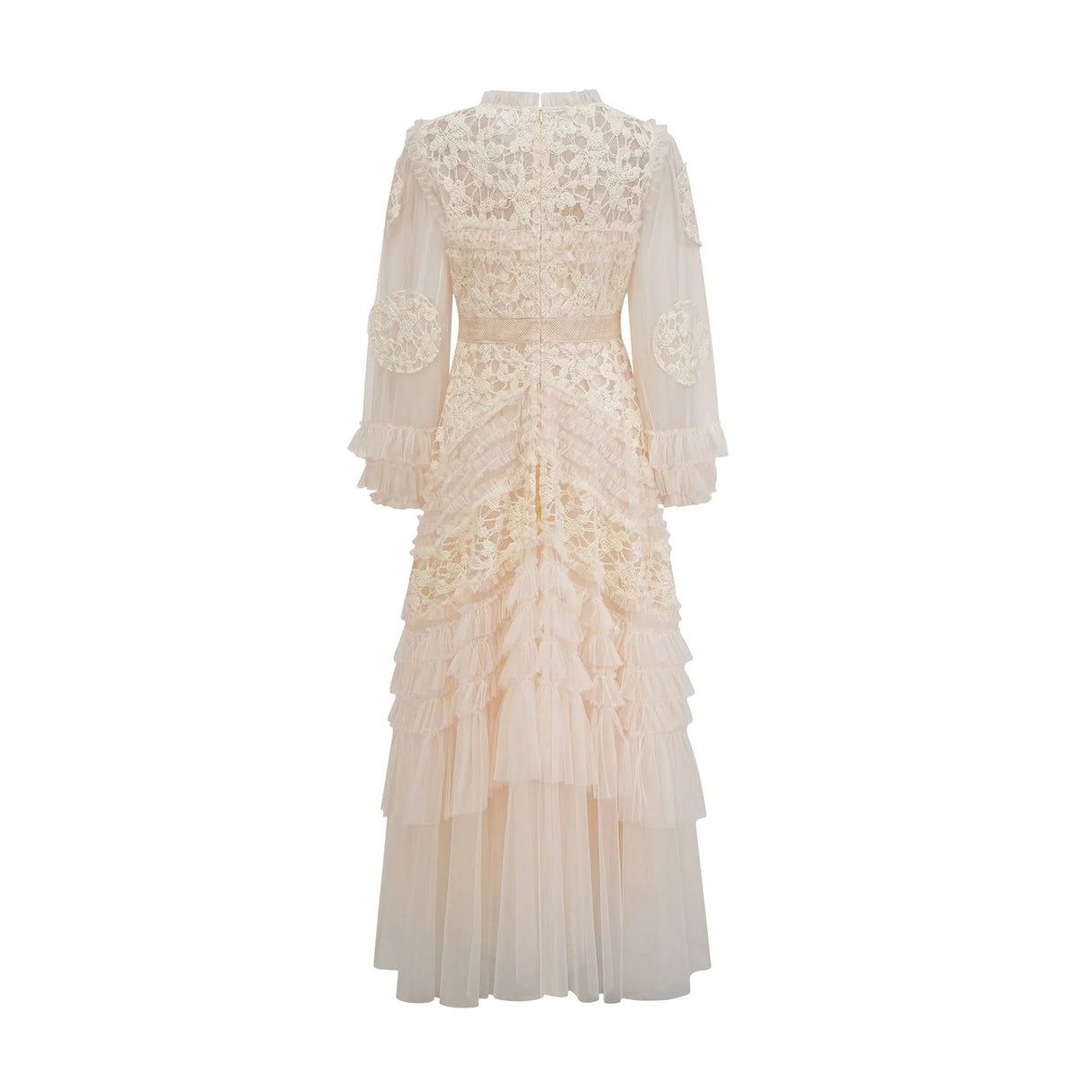 Adelaide Maxi Dress Floral - Embroidered Tulle & Ruffles