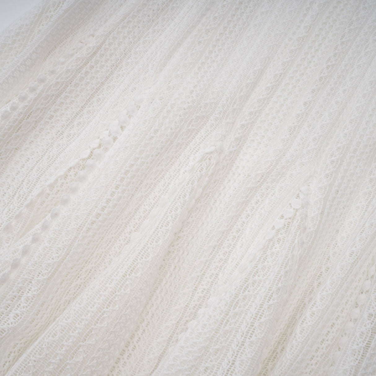 Adelina Midi Dress - Crochet Knit - Puff Skirt - Godet Design - Rear Zip Fastening