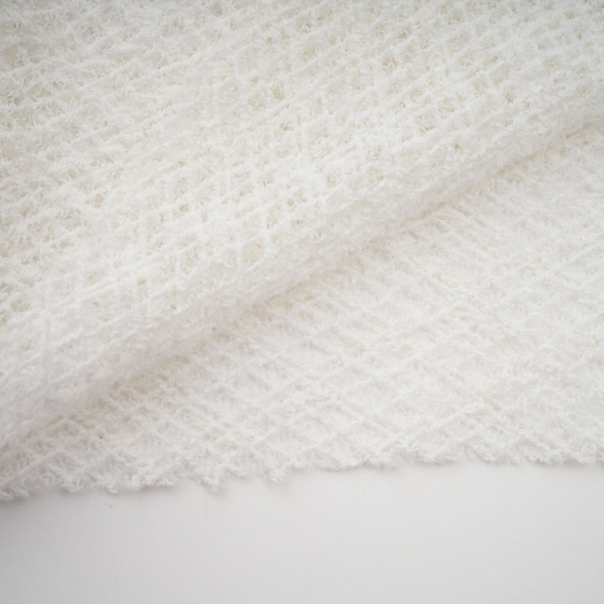 Agnese Maxi Dress - Crew Neck - Long Sleeves - Lace Overlay - Wavy Pattern with Pleated Detailing