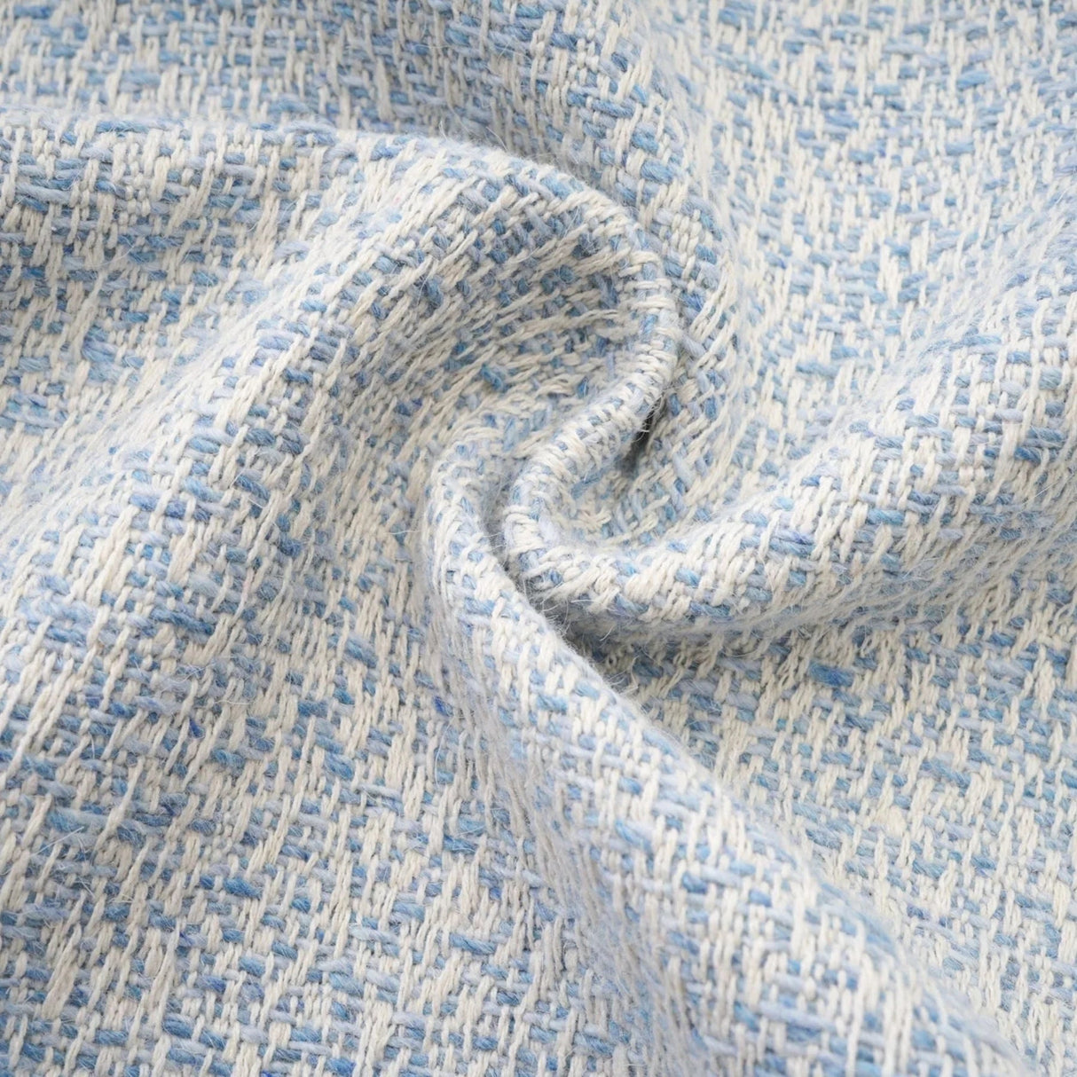 Aida Jacket - Round Neck - Tweed - Golden Button Detailing - Panelled Construction