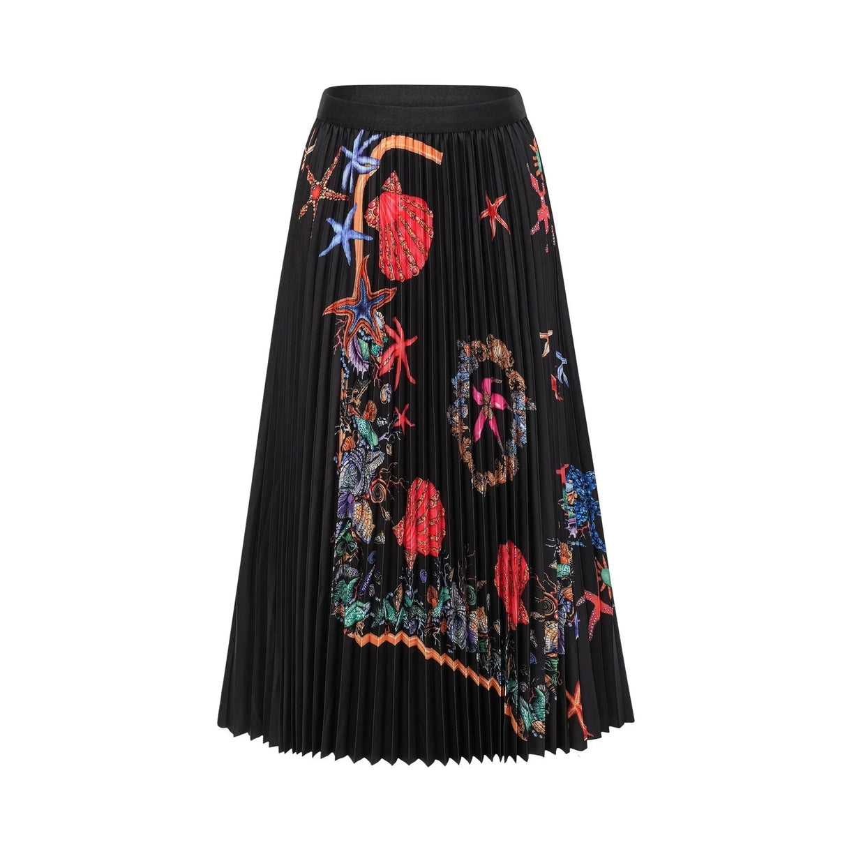 Ainsley Skirt & Top Set - Short Sleeves - Mock Neck - Pattern - Pleat Detailing