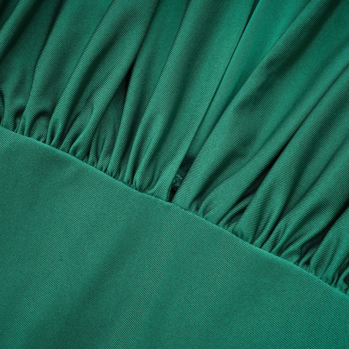 Alba Mini Dress - Stretch - Design Satin Finish Ruched Detailing V - Neck