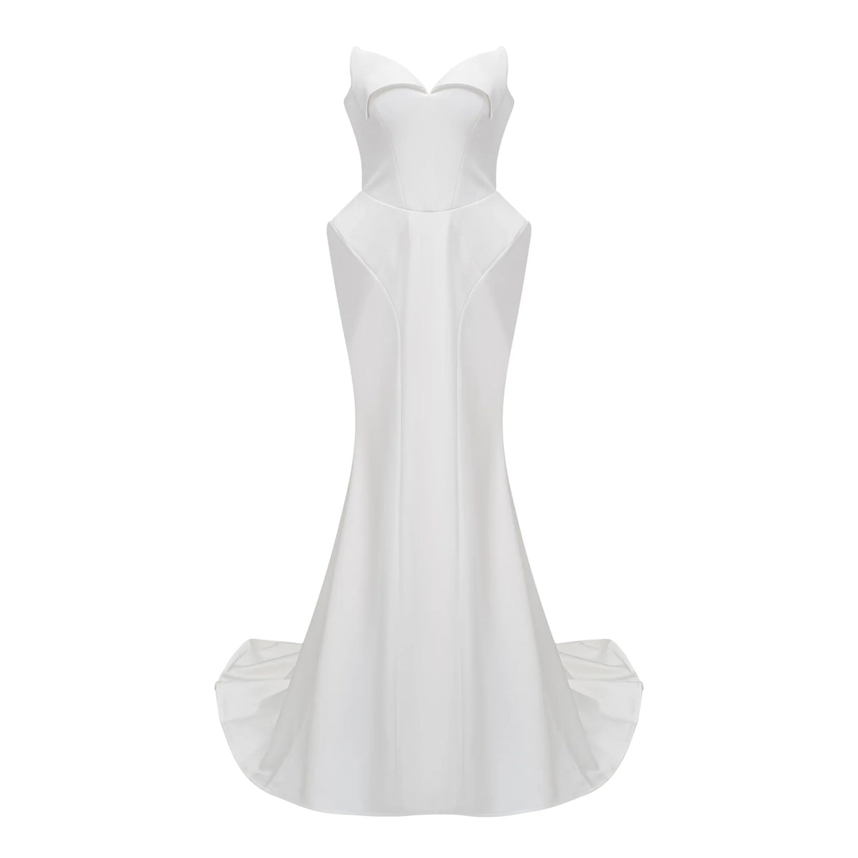 Alba White Barrel Waist Corset Maxi Dress