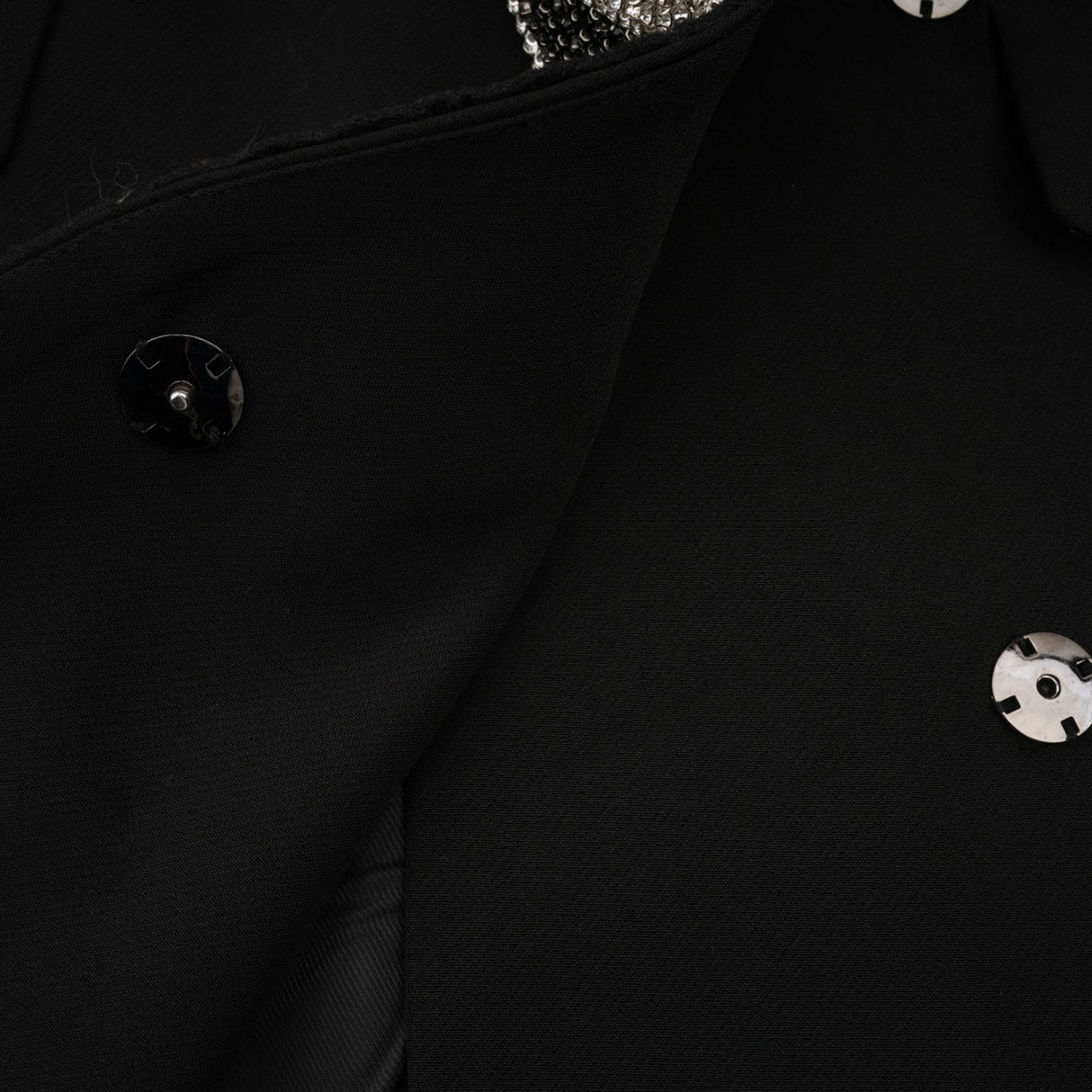 Alberta Blazer - Shoulder Pads - Cut - out Design - Crystal - Embellished Bow - Buttoned Cuffs