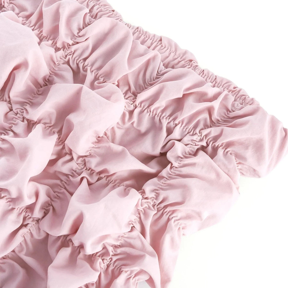 Alice Midi Dress - Off the Shoulder Style - Pleated Design - Flounce Hem - Puff Sleeves