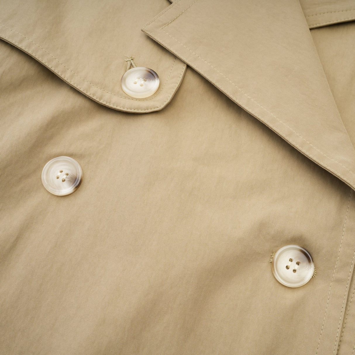 Alice Trench Coat - Classic Lapels - Belted Waist - Extra Long Sleeves - Buttoned Cuffs