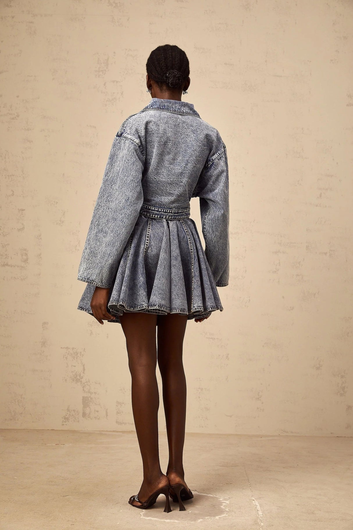 Alina Denim Jacket Blue Asymmetrical Cropped