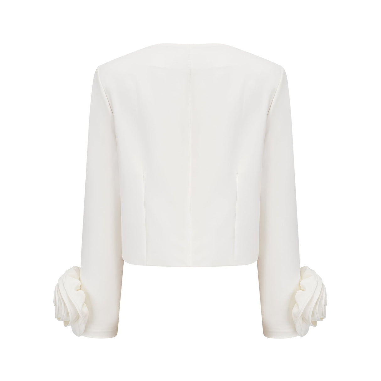 Alina Top & Skirt Set - Elegant 3D Petal Detailing - Flattering Flared Silhouette - Chic Midi Length - Stylish Rear Zip Fastening