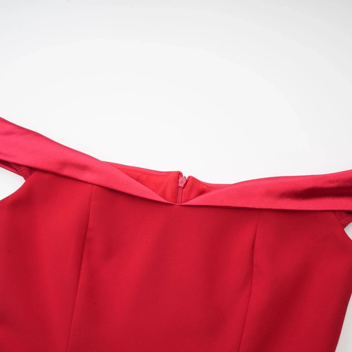 Allison Mini Dress - Strapless - Off the Shoulder - Fitted Waistline - Flared Skirt - Rear Zip Fastening