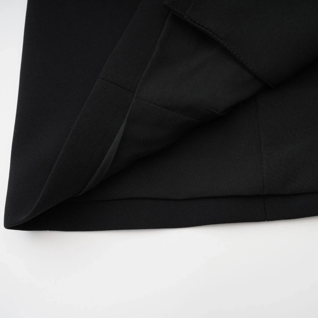 Alyson Long Sleeve Mini Dress - Shoulder Pads - Embossed Buttons - Fitted Silhouette - Rear Zip Fastening