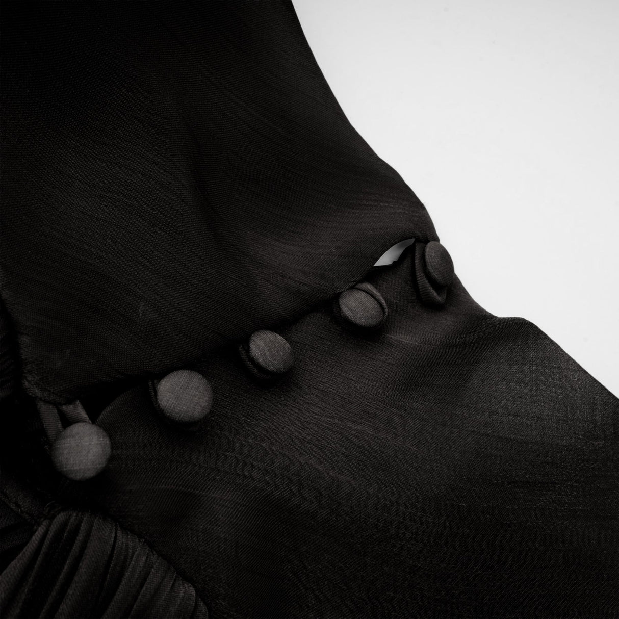 Alyson Maxi Dress - Pleated Satin Design - Ribbon Tie - Neck - Long Dolman Sleeves - Rear Button Fastening