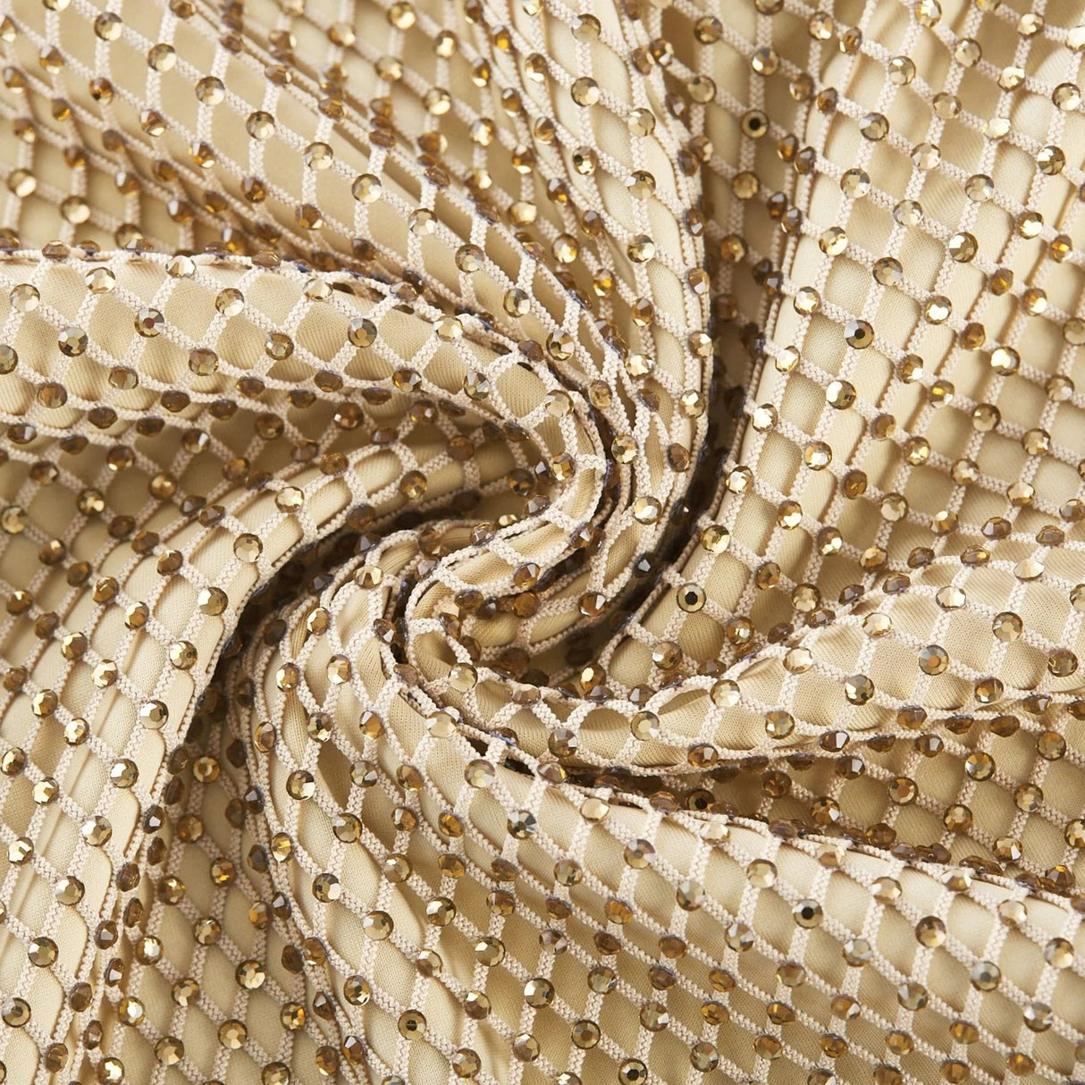 Alyssa Midi Dress - Sweetheart Neckline - Crystal Embellishments - Fitted Silhouette - Semi - Sheer