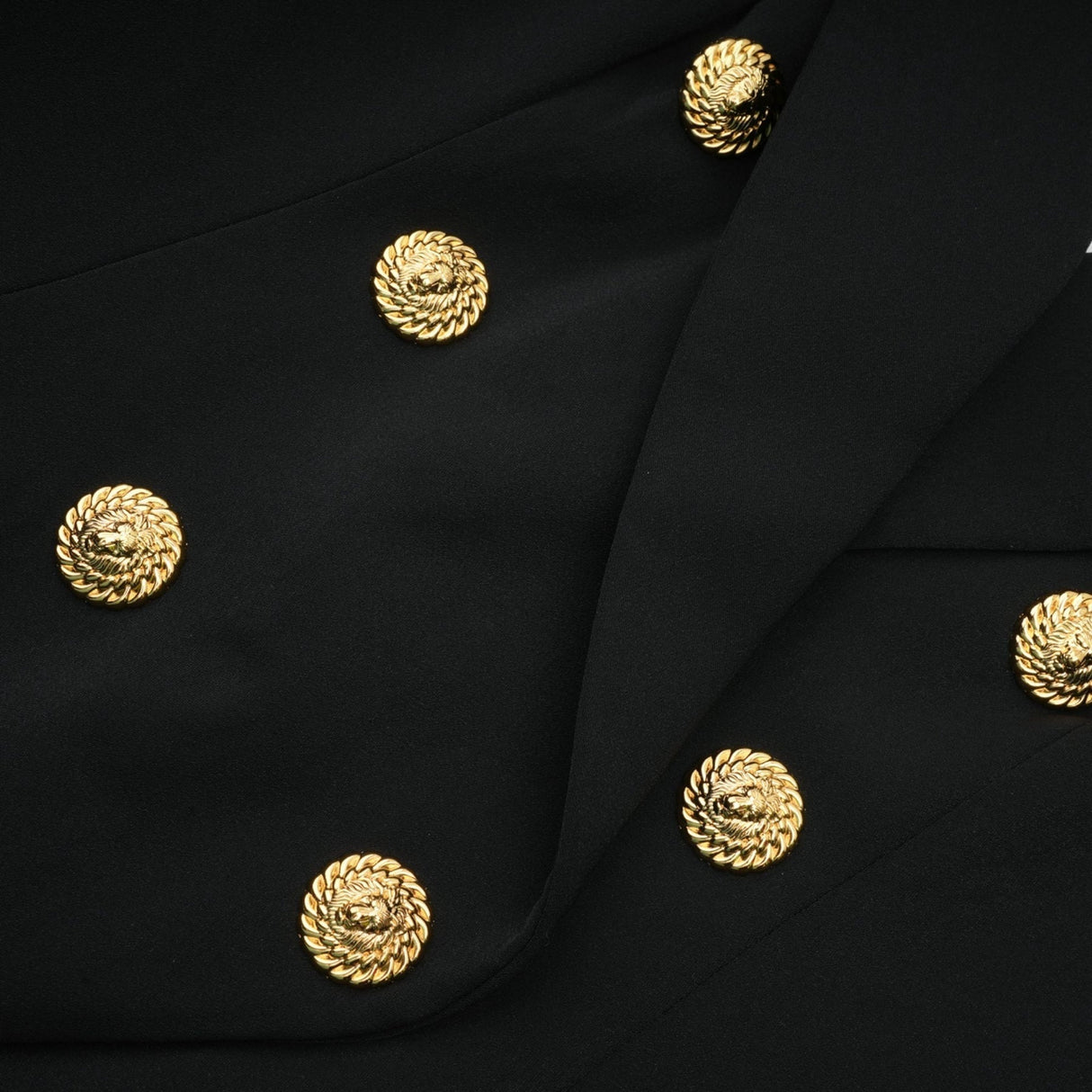 Amabile Top - Double - Breasted - halter neck - Embossed Gold Buttons - Viscose