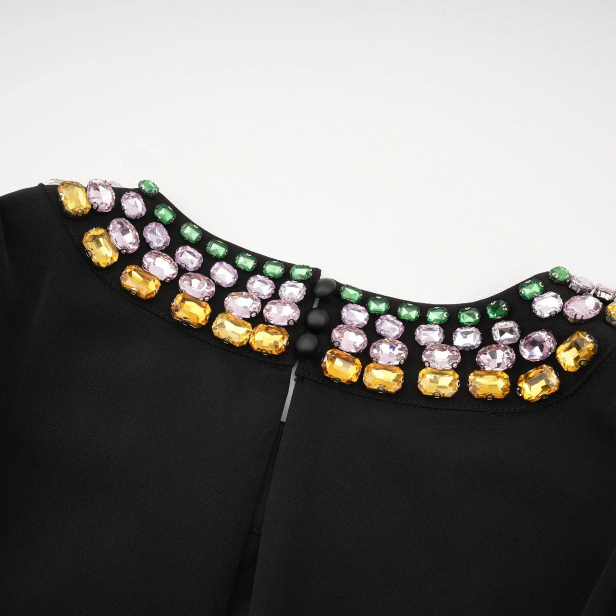 Amari Mini Dress - Sleeveless - Ruched Detailing - Crystal Embellishment - Rear Zip Fastening