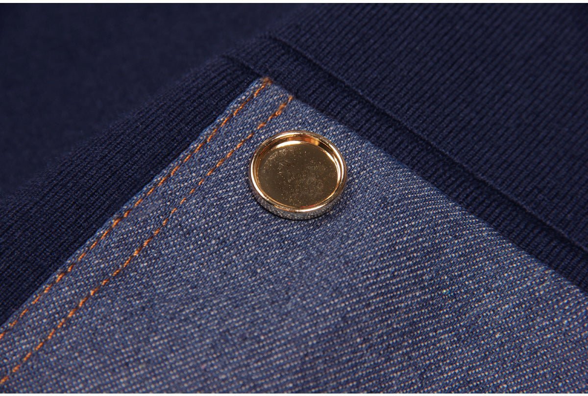 Amaya Cropped Zip - Up Jacket - Fitted with Contrasting Pockets and Ribbed Cuffs