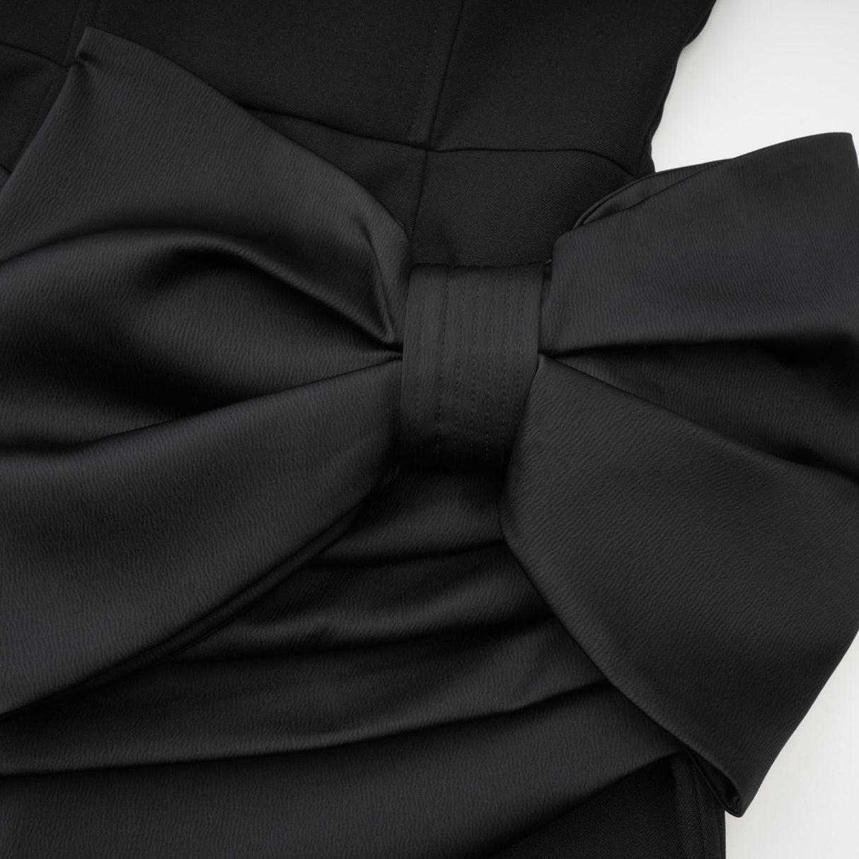 Amaya Mini Dress - Strapless - Bow Detail - Pleated Hem