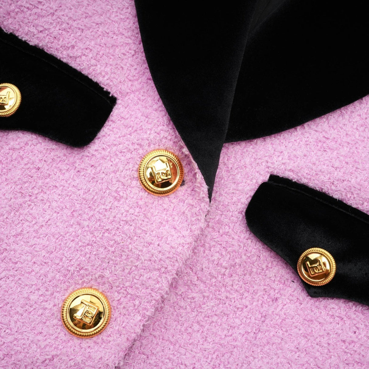 Amber Blazer & Skirt - V Neck Design - Front Button Embellishments - Cinched Waist - Rear Zip Fastening