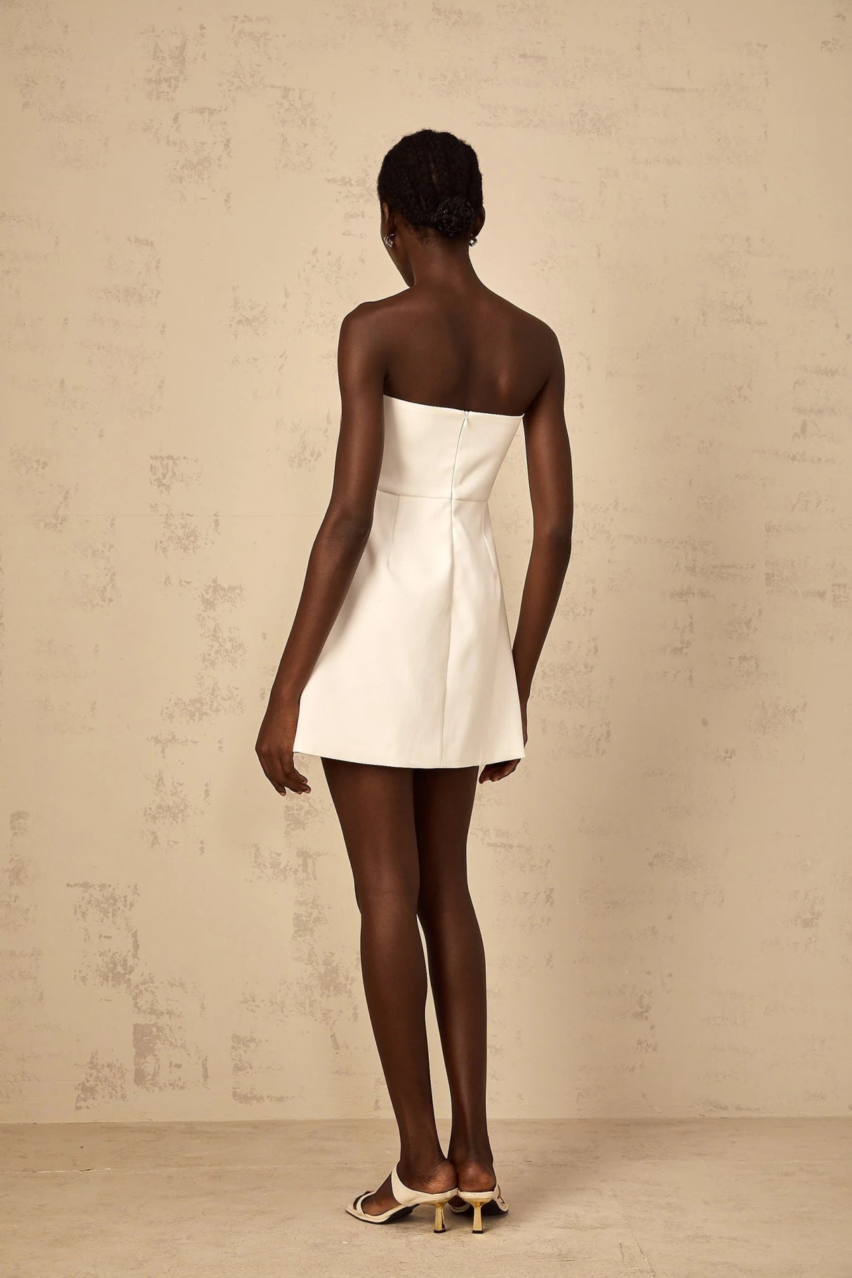 Ambra Mini Dress Sequin Floral Off - Shoulder White & Multicolor