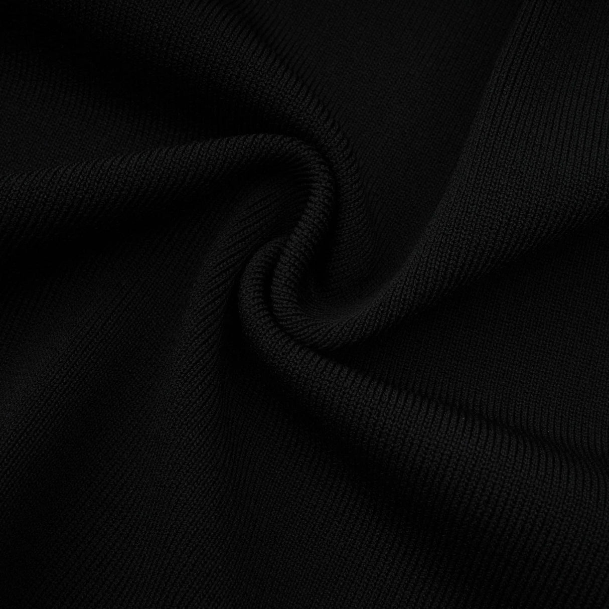 Amelia Midi Dress - Spread Collar - Long Sleeves - Ribbed Knit - Ruffle Details