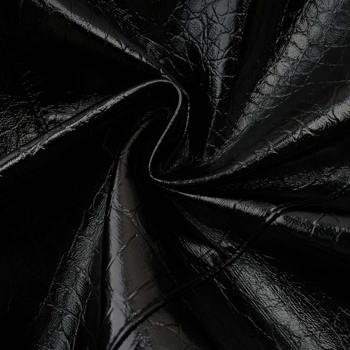 Anastasia Jacket - Peak Lapels - Buttoned Cuffs - Cinched Waist - Patent Finish