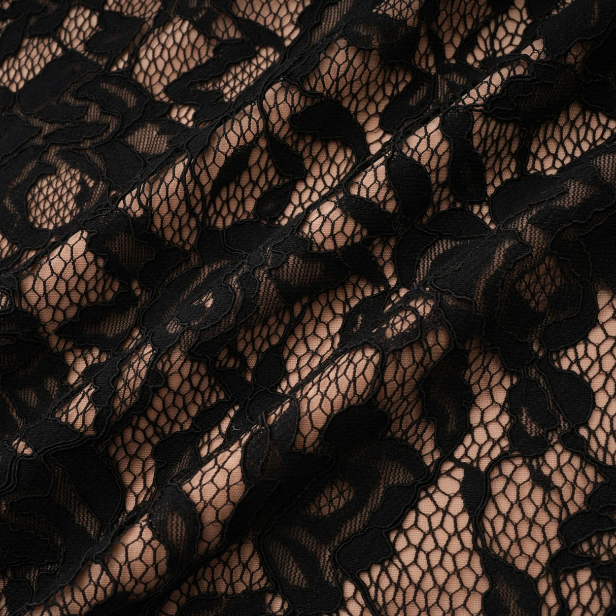 Andrea Black Keyhole Lace Maxi Dress with High Thigh Slit