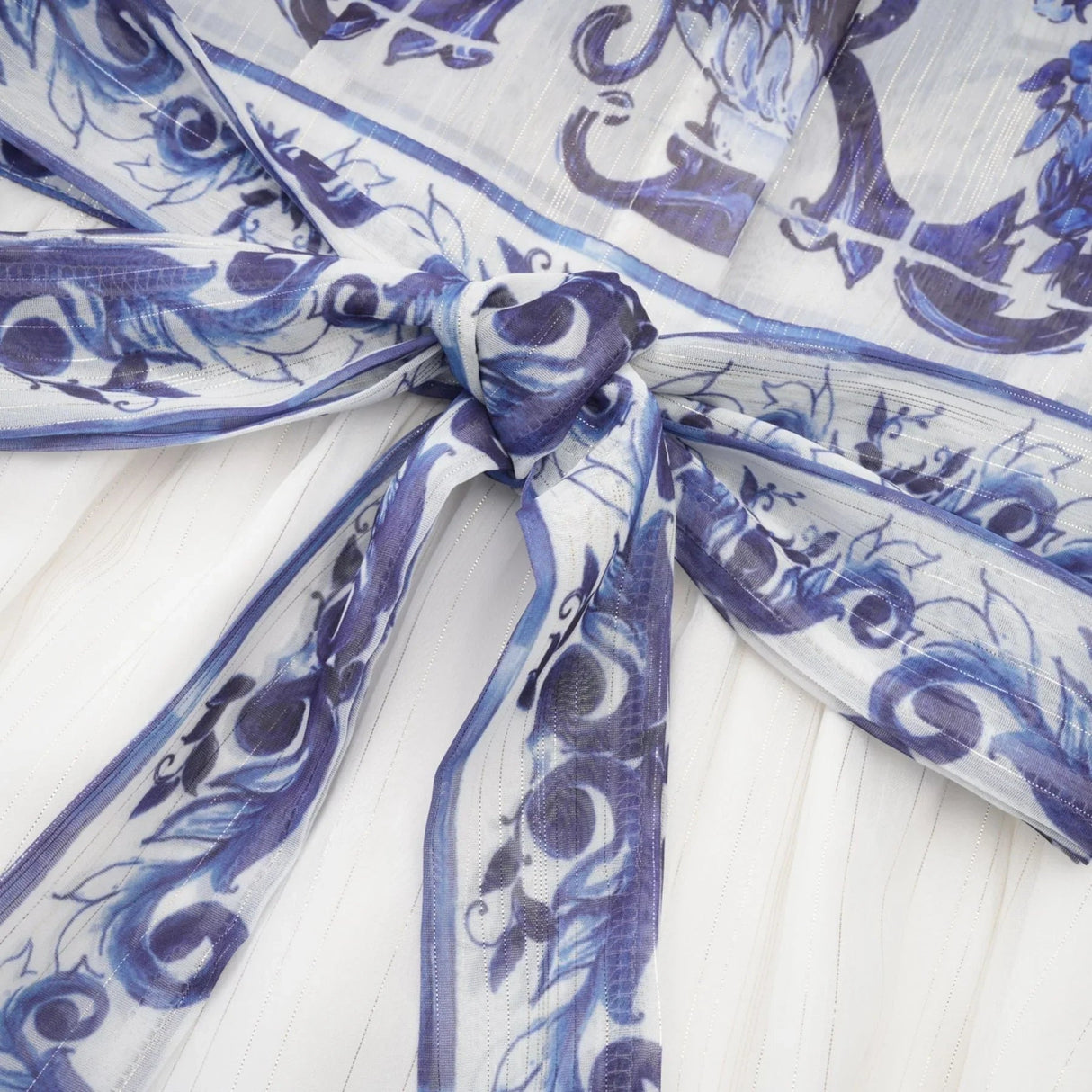 Angela Midi Dress - Long Sleeve Tulle Design - Pattern - Cinched Waist