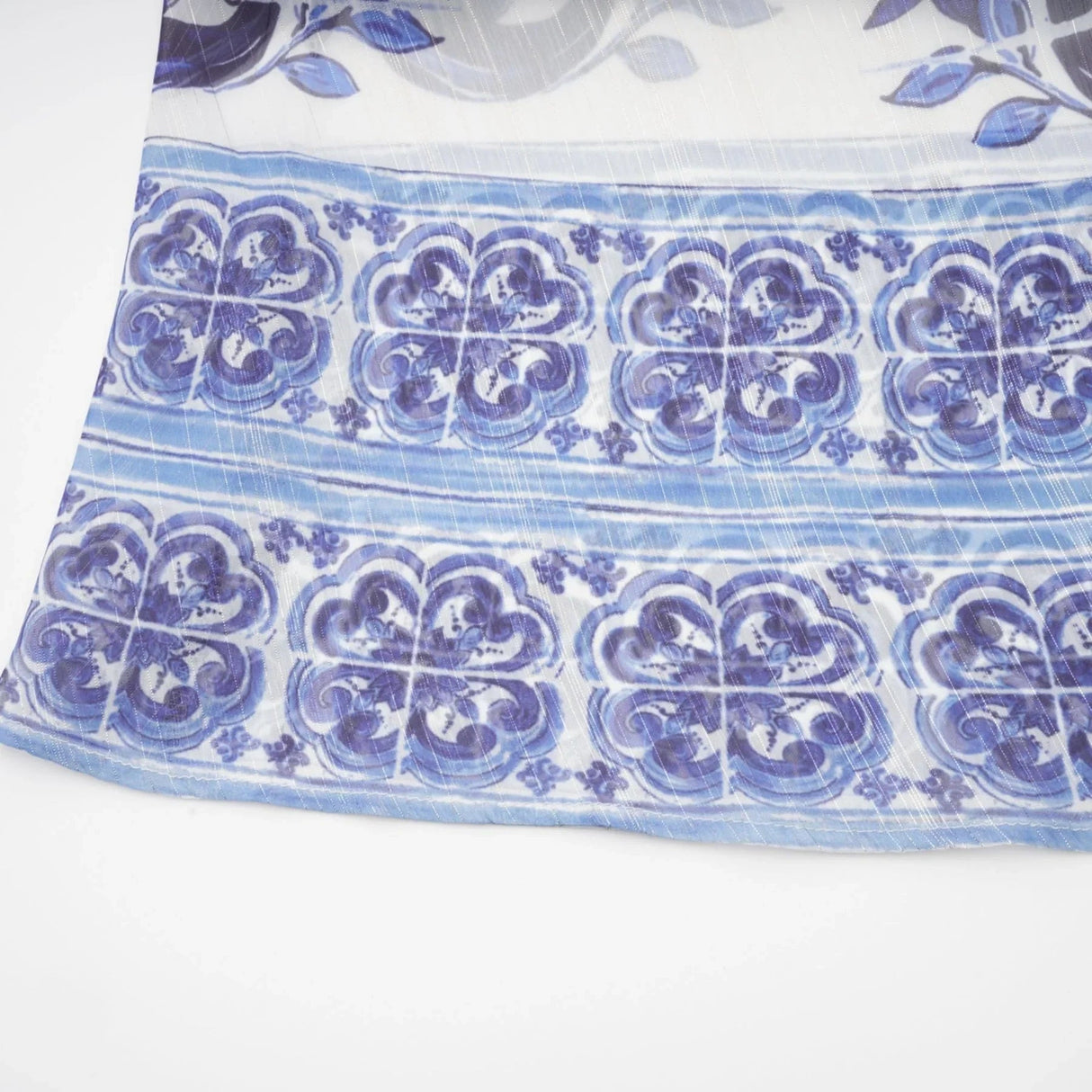 Angela Midi Dress - Long Sleeve Tulle Design - Pattern - Cinched Waist