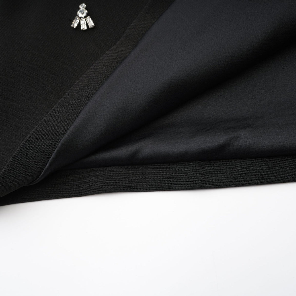 Angelina Dress - Sleeveless - Round Neck - Cut - Out Crystal Embellished Zip Thigh - Length