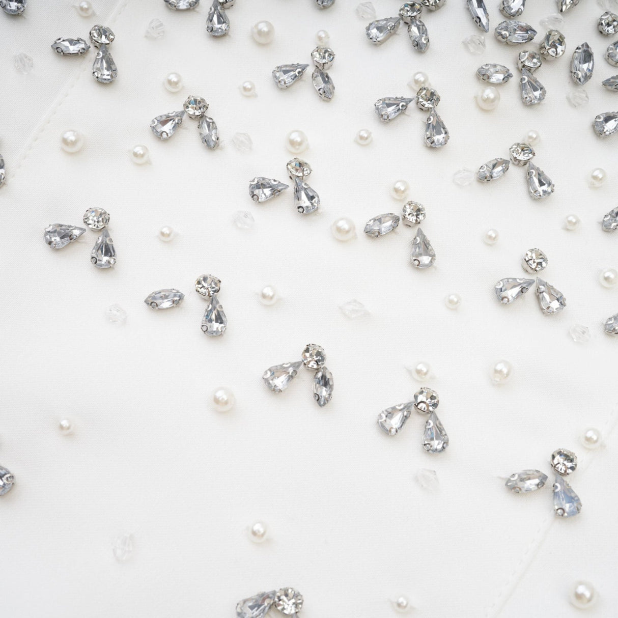 Anna Mini Dress - Sleeveless Off - Shoulder Design - Fully Embellished - Mini Length with Back Zipper