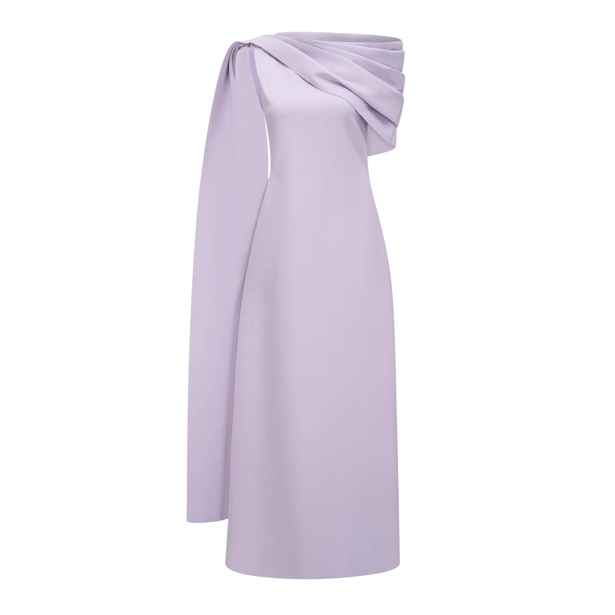 Annabelle Purple CapeDesign Ribbon Maxi Dress