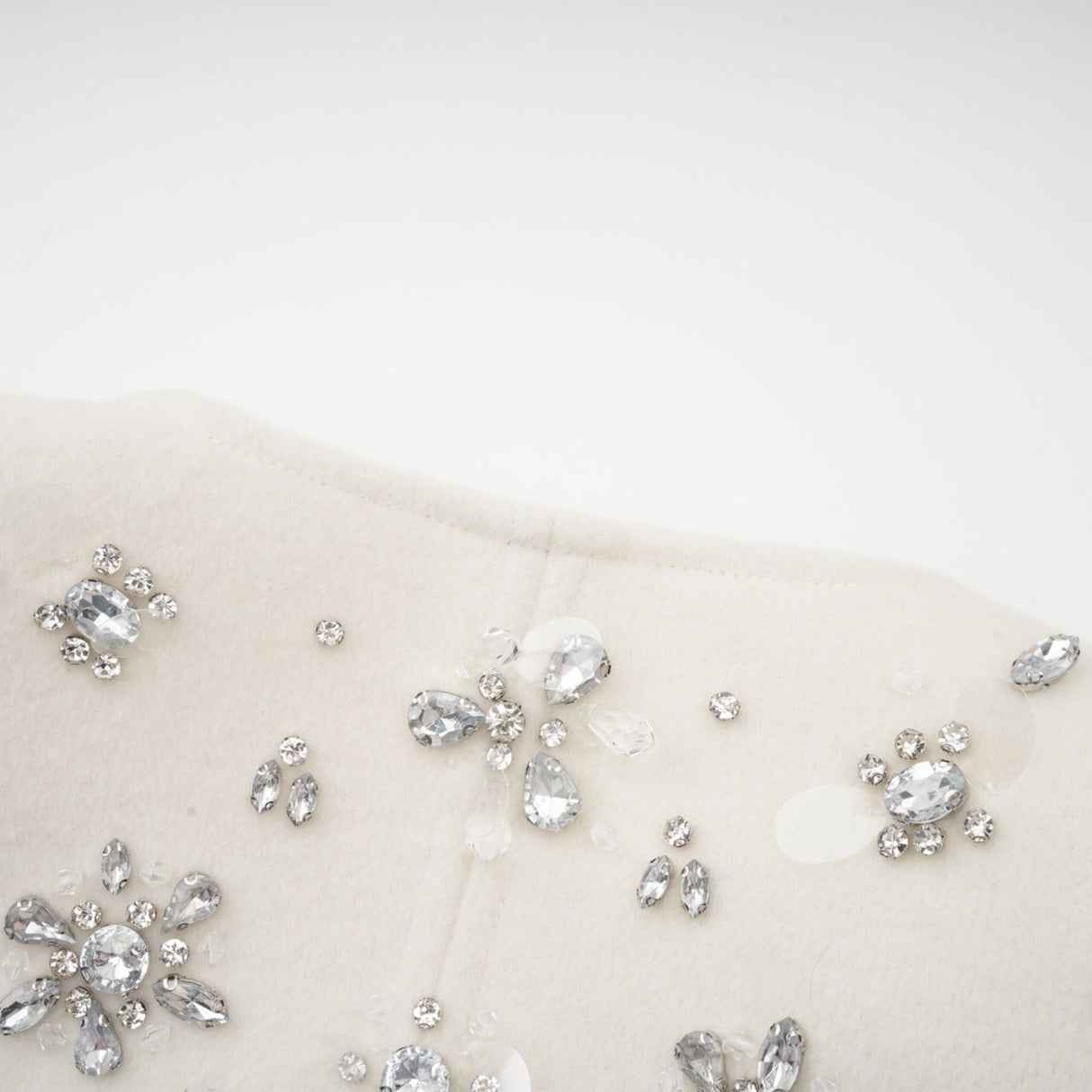 Annie Jacket - Cape Design - Crystal Embellishment - Button Fastening - Straight Hem