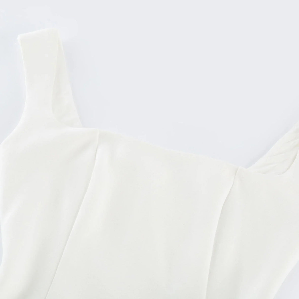 Annie Midi Dress - Square Neck - Sleeveless - Pleat Detailing - Waist Tightened Design - Flared Skirt