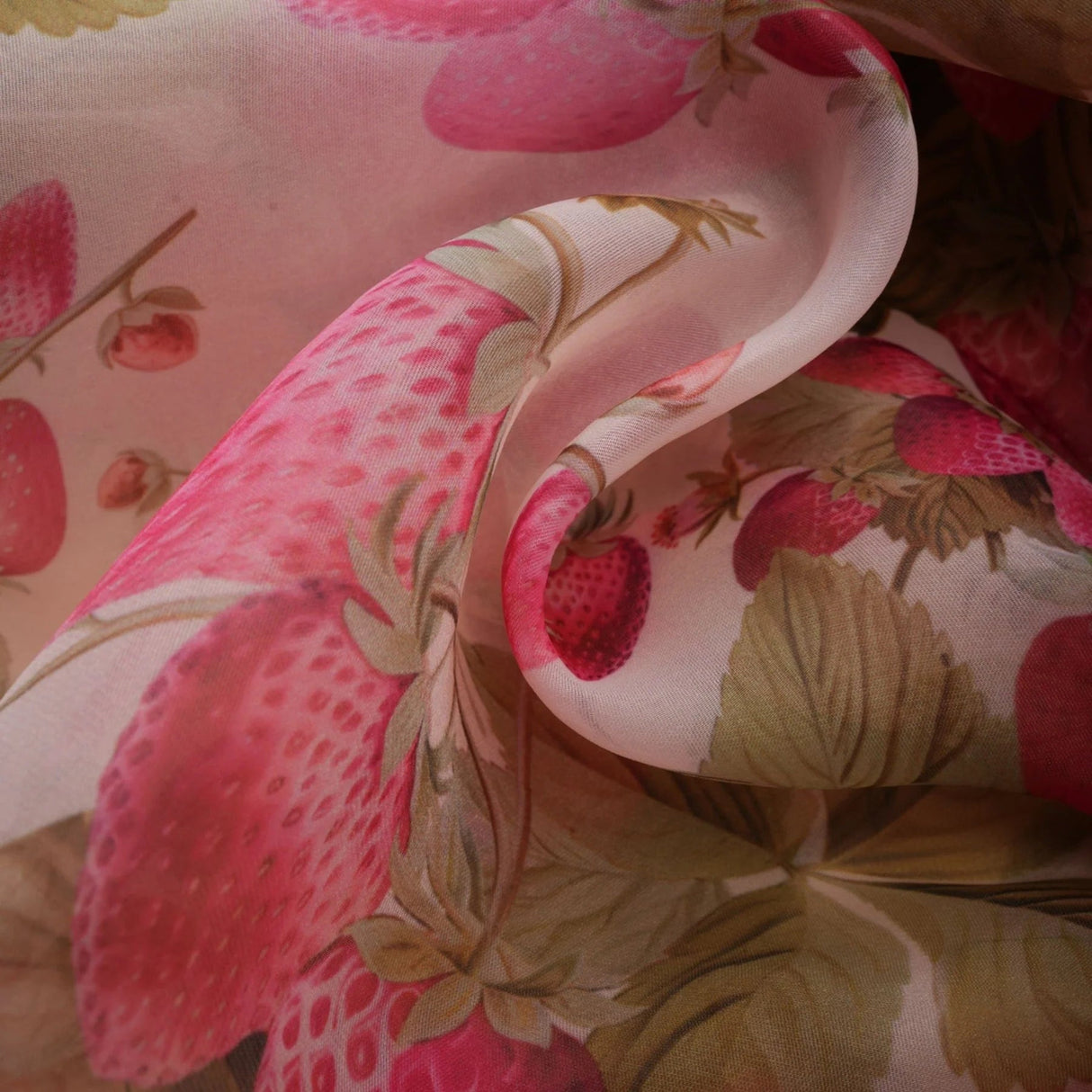 Antonella Mini Dress Strawberry - Print Tiered Flounce & Lace - Up