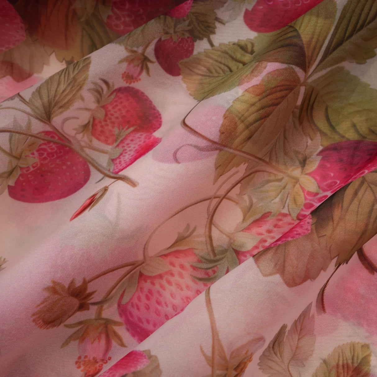 Antonella Mini Dress Strawberry - Print Tiered Flounce & Lace - Up