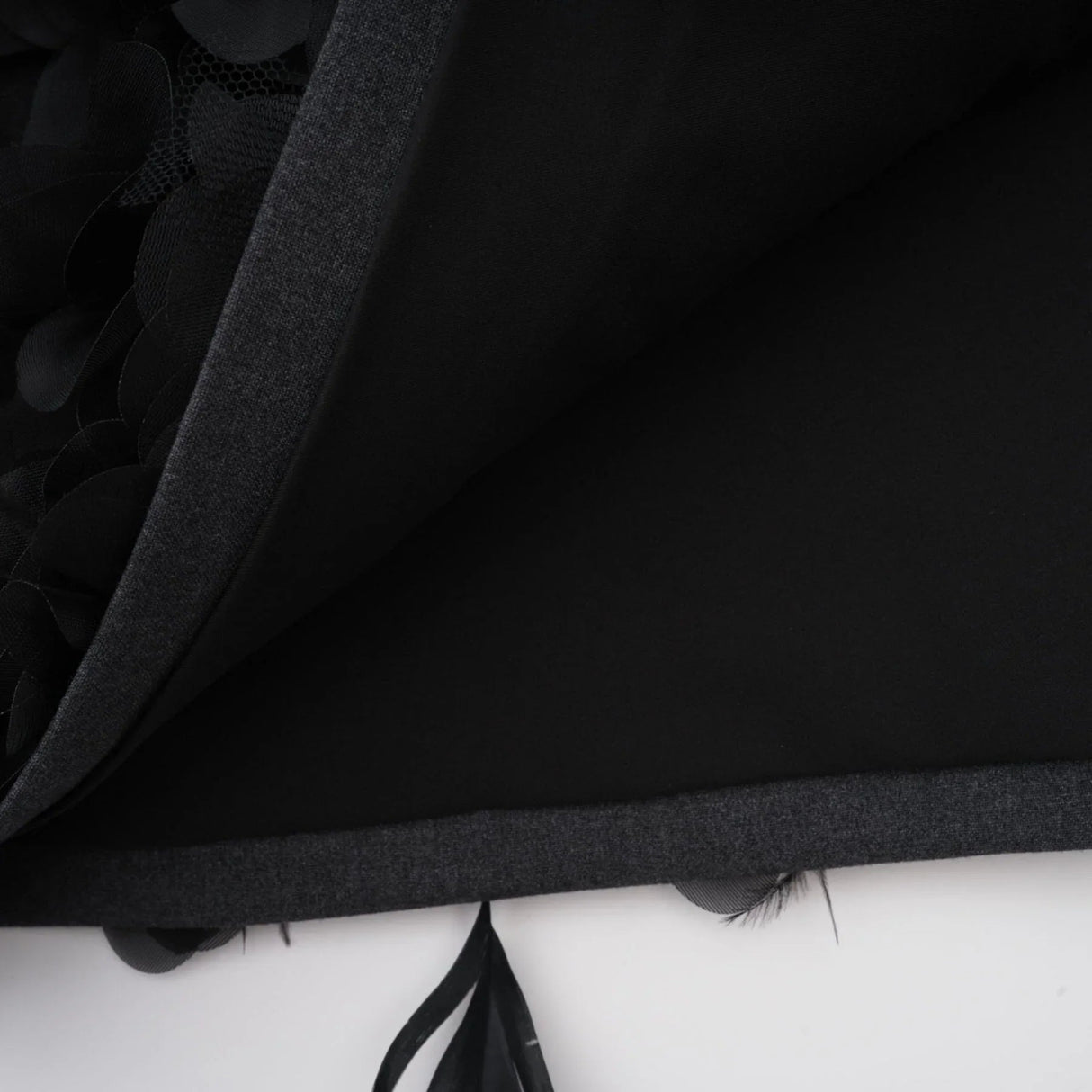 Antonietta Mini Dress - Sleeveless Crew Neck with Feather and Crystal Embellishments