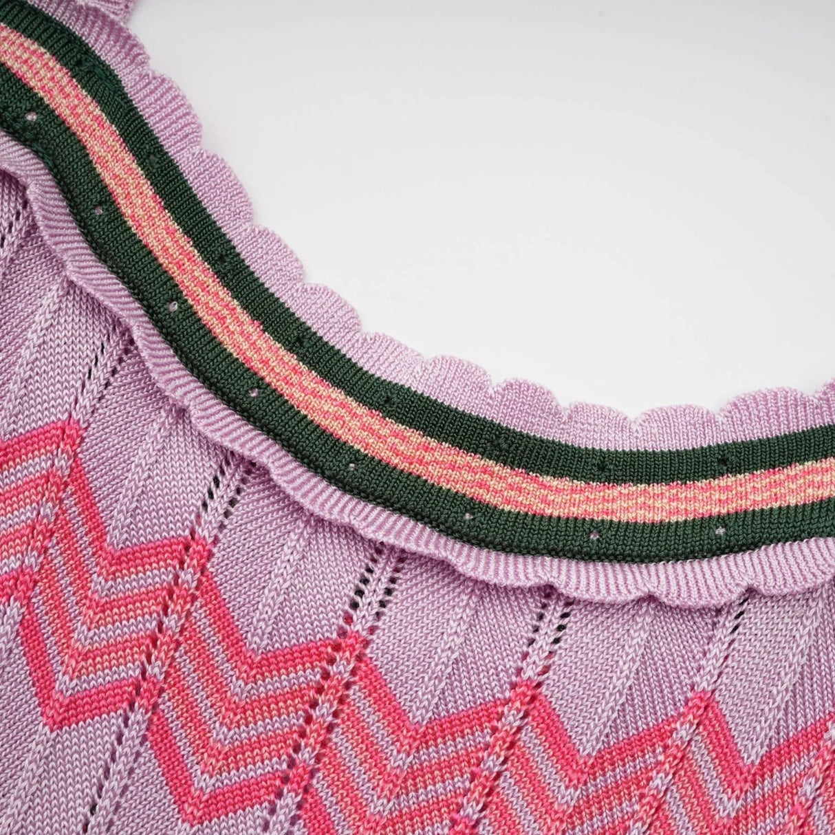 Antonina Midi Dress - Sleeveless - Scoop Neck - Wide Straps - Scalloped Edge