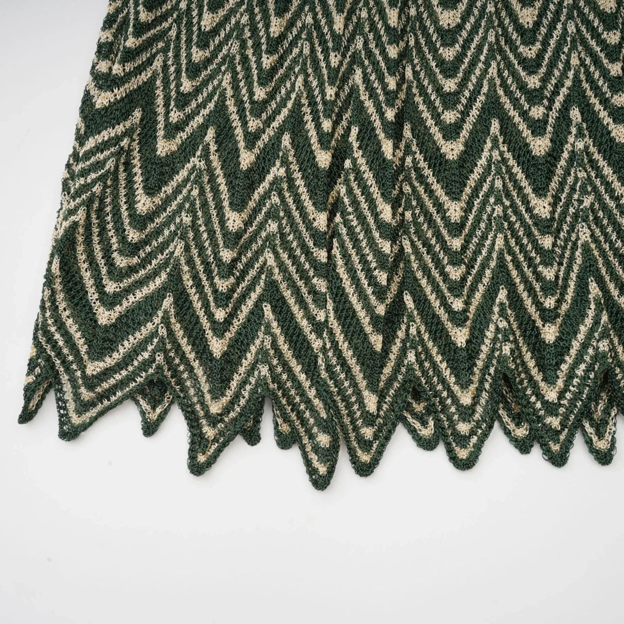 Antonina Midi Dress - Sleeveless - Scoop Neck - Wide Straps - Scalloped Edge