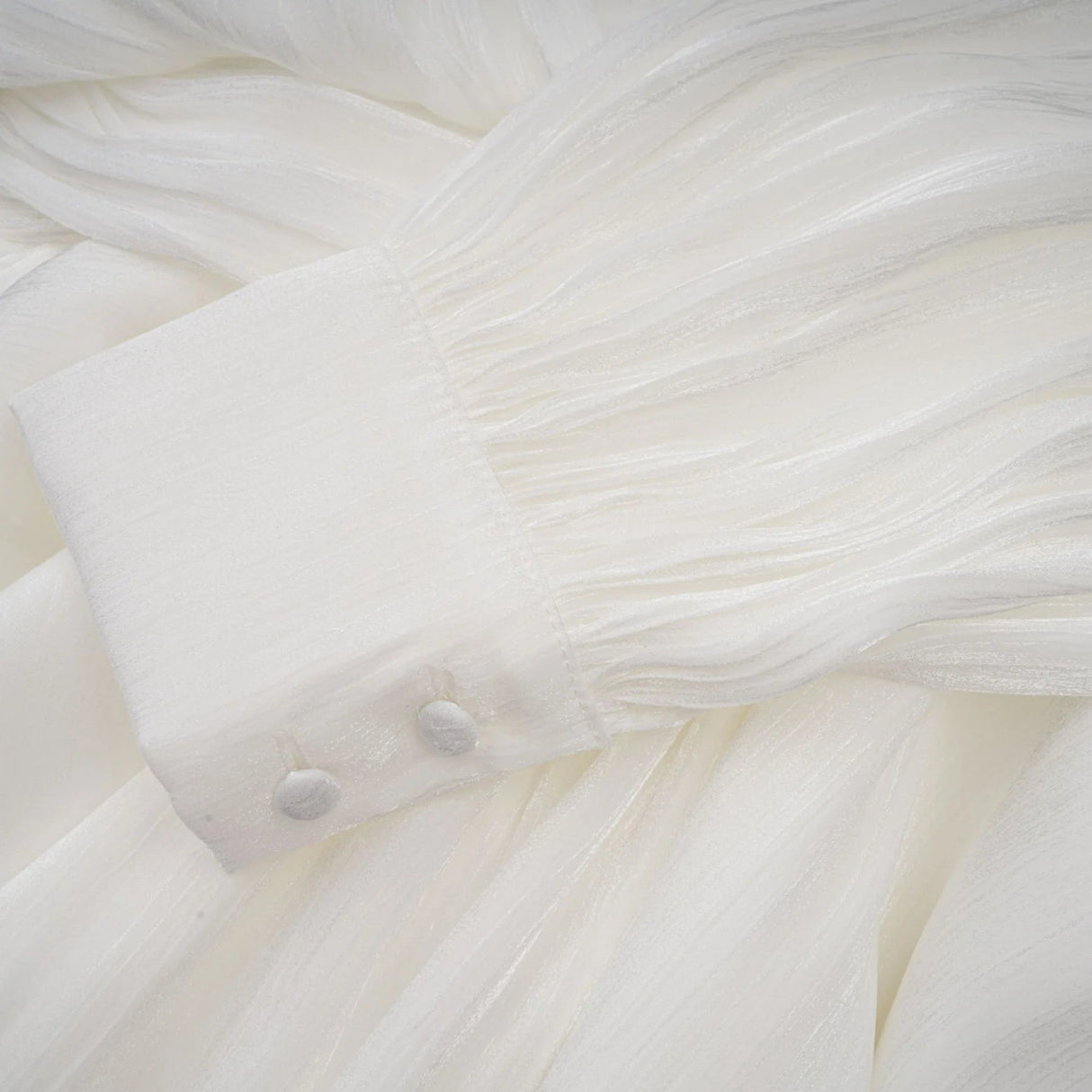 Antonina Mini Dress White Glitter Pleated Layered