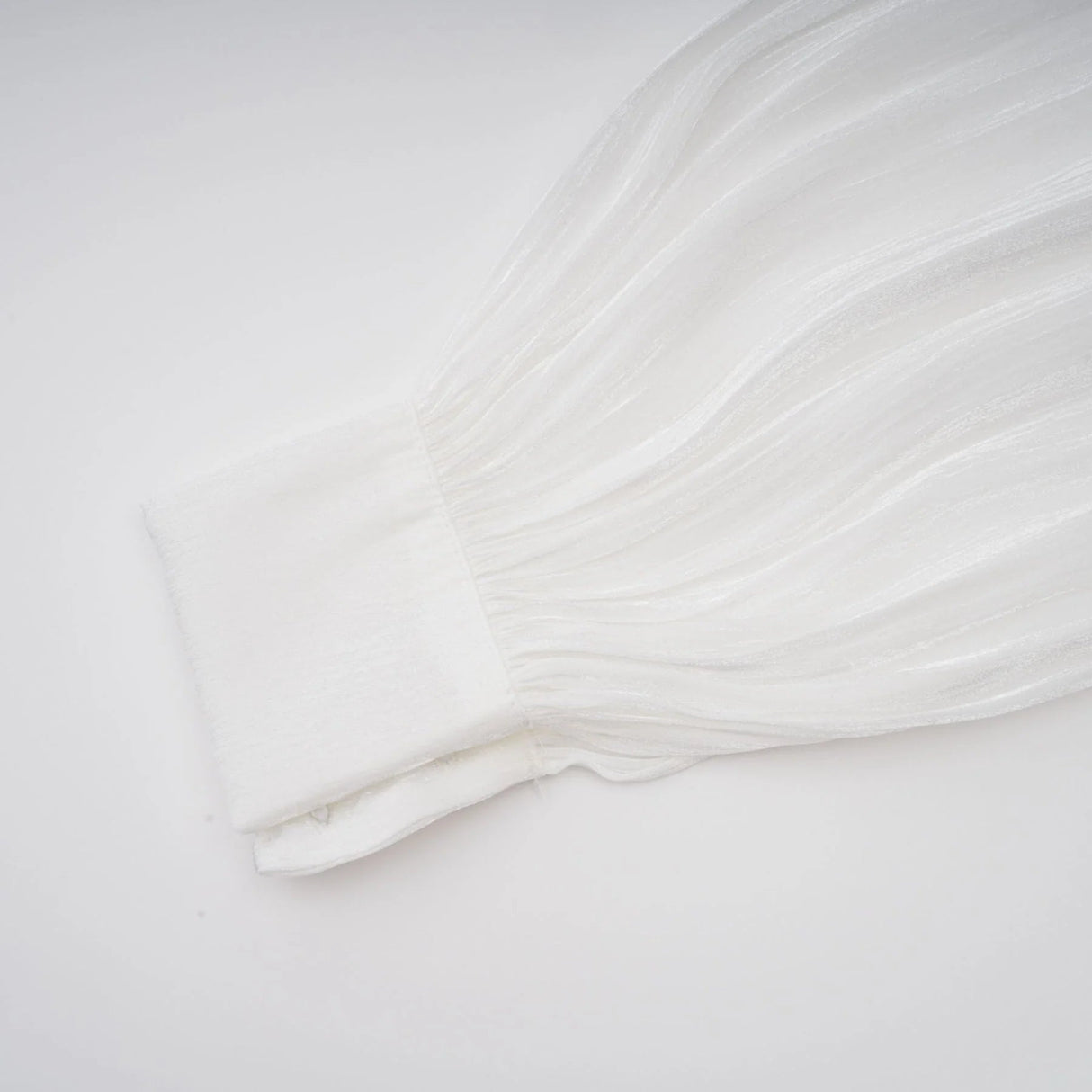 Antonina Mini Dress White Glitter Pleated Layered